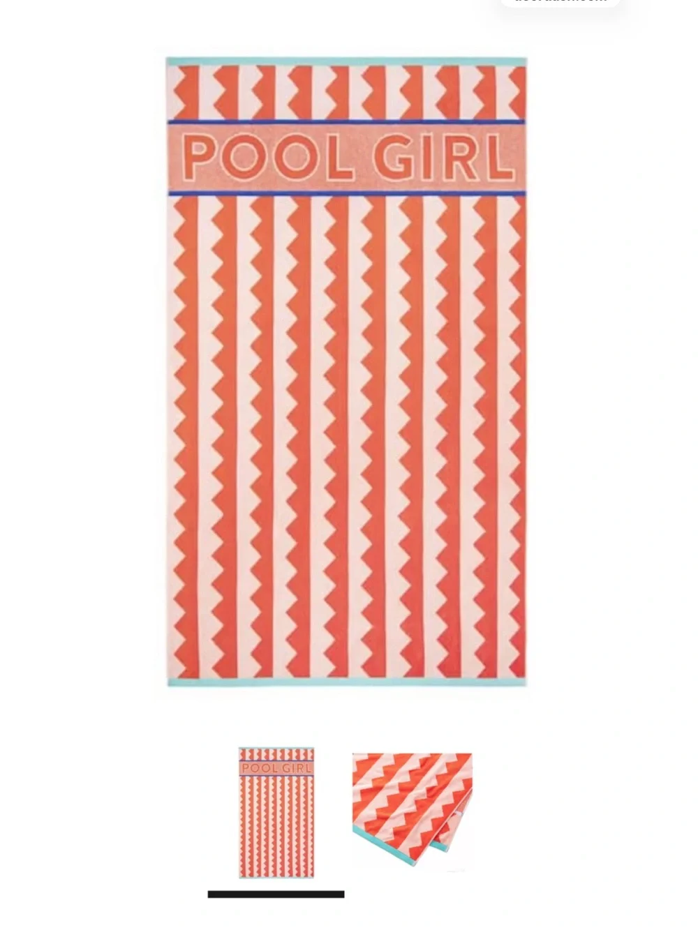 Jonathan Adler Red, Pink & Teal Geometric Beach Towel